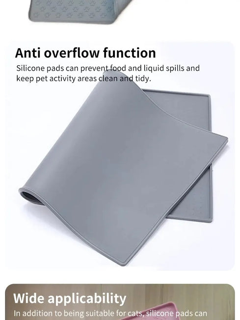 Non-Spill Silicone Pet Mat - Waterproof & Easy to Clean